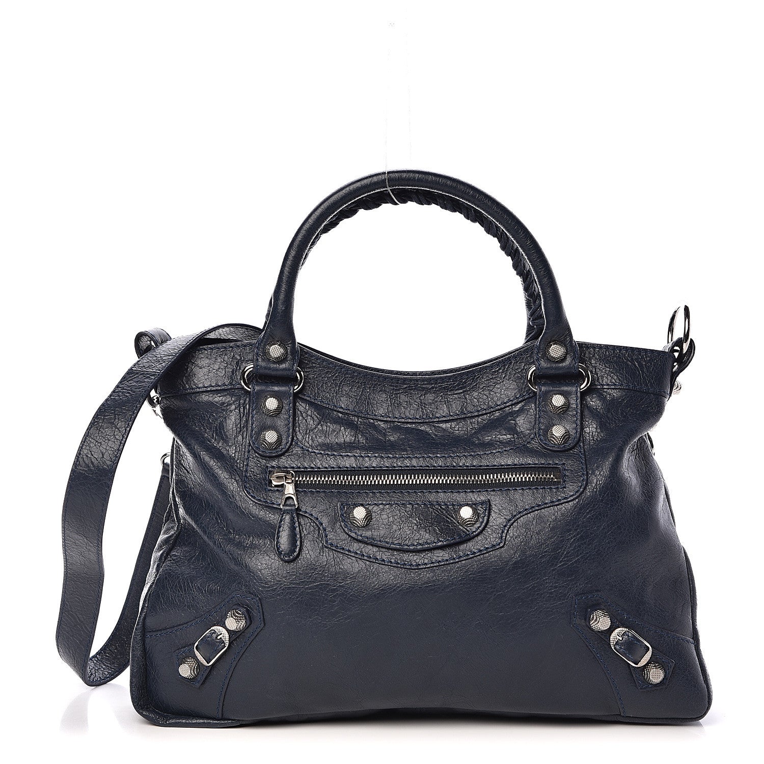 Balenciaga Agneau Giant 12 Silver Hardware Town Bleu Obscur 1 of 12