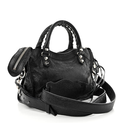 Balenciaga Agneau Classic Silver Hardware Mini City Black 3 of 11