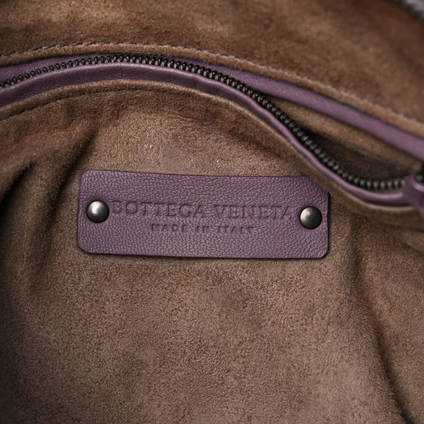 Nappa Intrecciato Pillow Crossbody Messenger Dark Purple