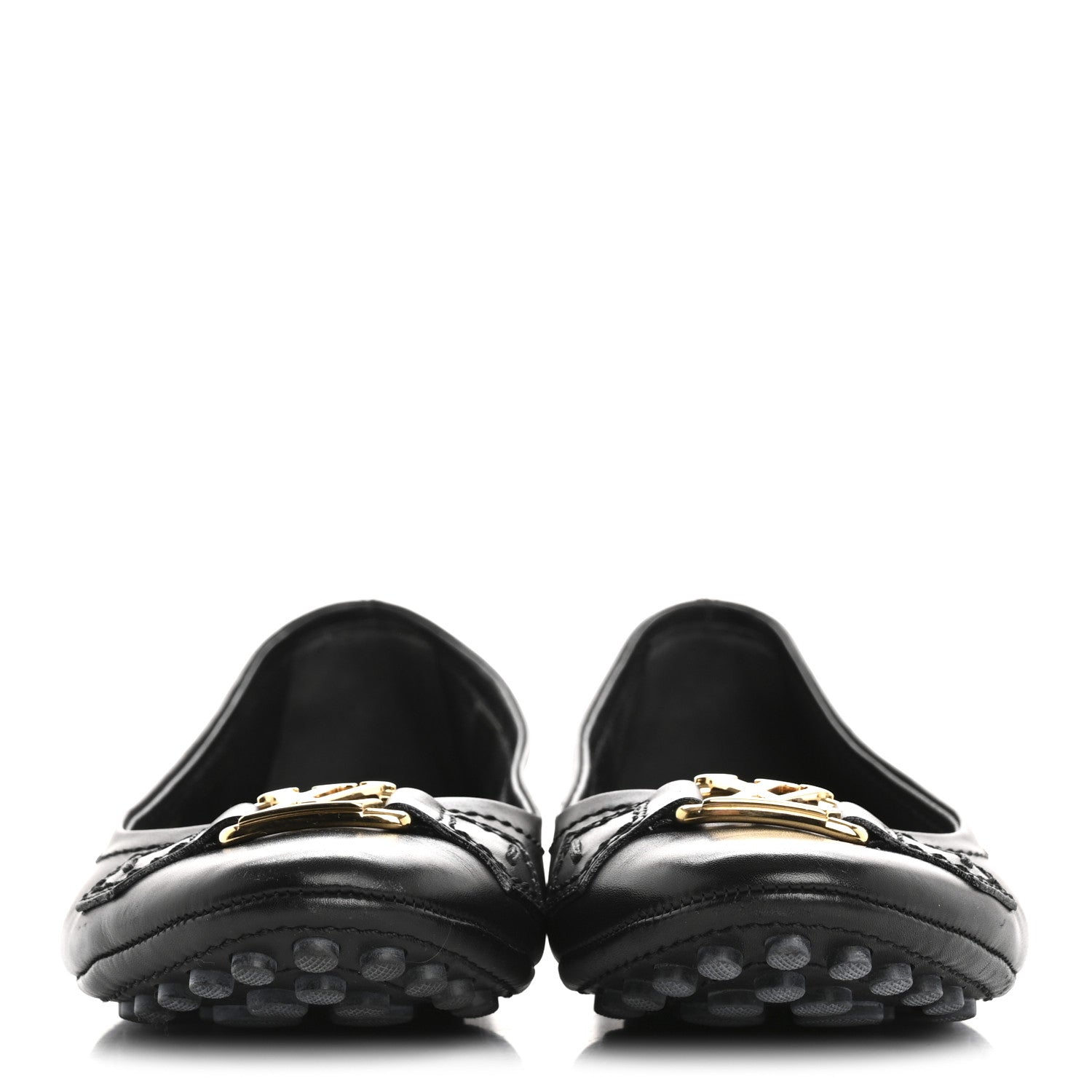 Louis Vuitton Calfskin Oxford Ballerina Flats 36.5 Black 3 of 9