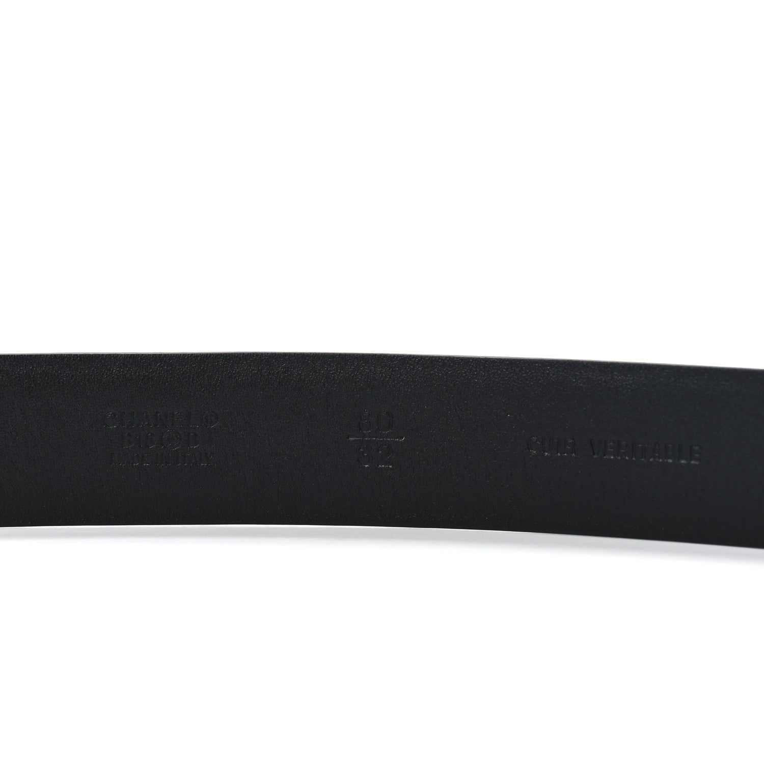 Chanel Calfskin Logo Belt 80 32 Black 5 of 6
