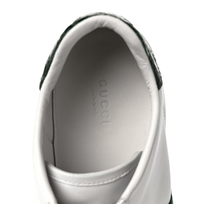 Gucci Calfskin Crocodile Web Womens Ace Sneakers 39.5 White Green 8 of 10