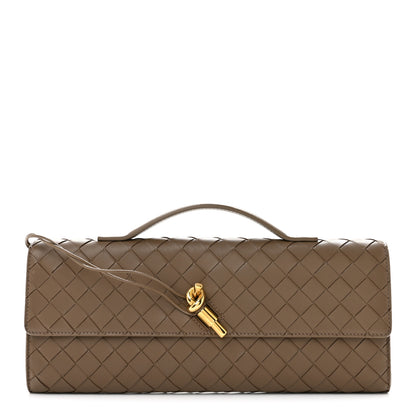 Bottega Veneta Nappa Intrecciato Long Andiamo Top Handle Clutch Pinecone 1 of 8