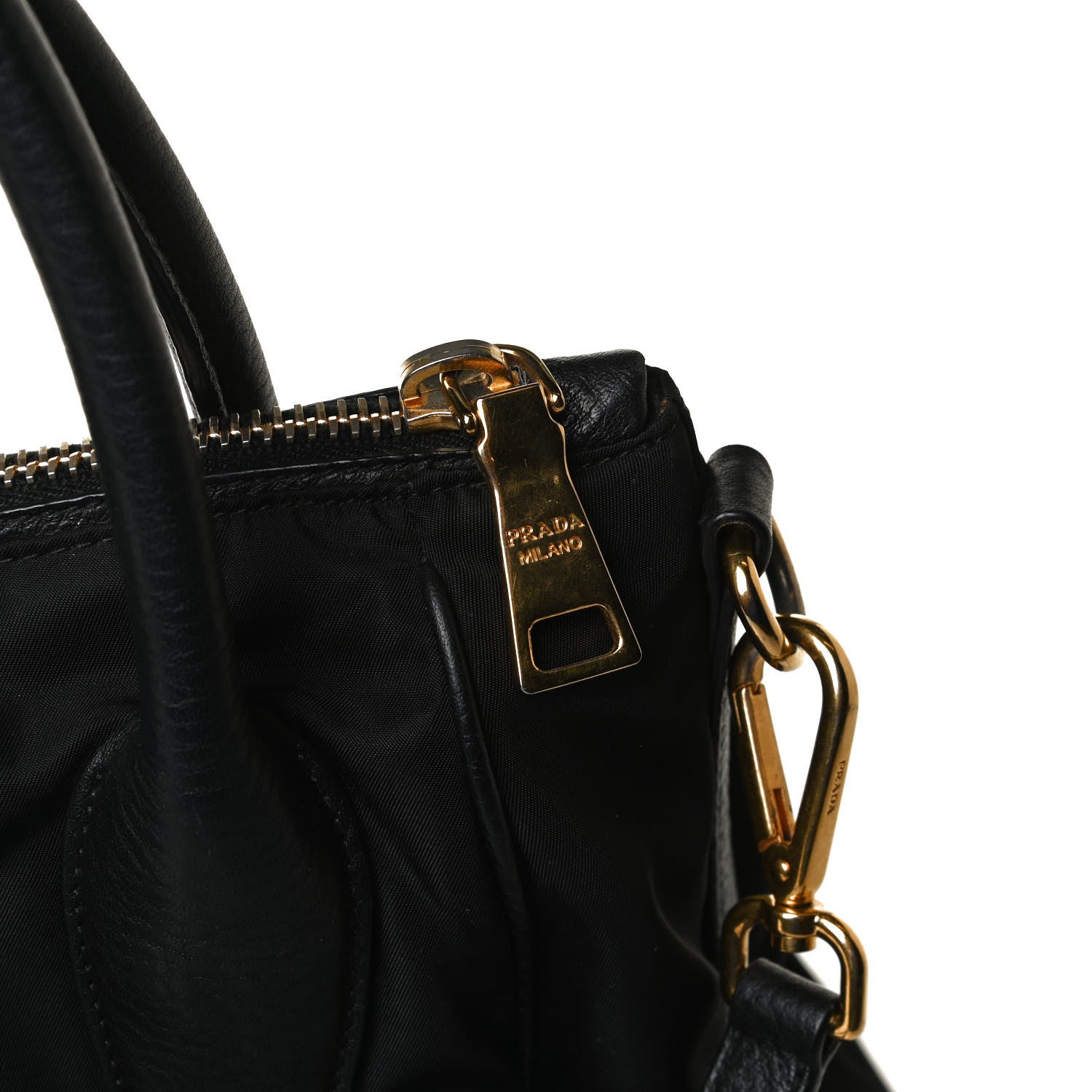Prada Tessuto Nylon Cervo Shoulder Bag Black 11 of 18