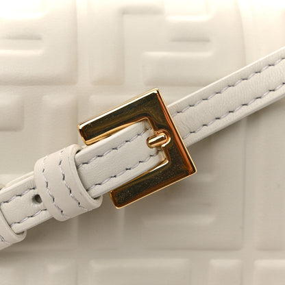 Fendi Nappa Matisse FF Embossed Wallet On Chain Baguette White 14 of 14