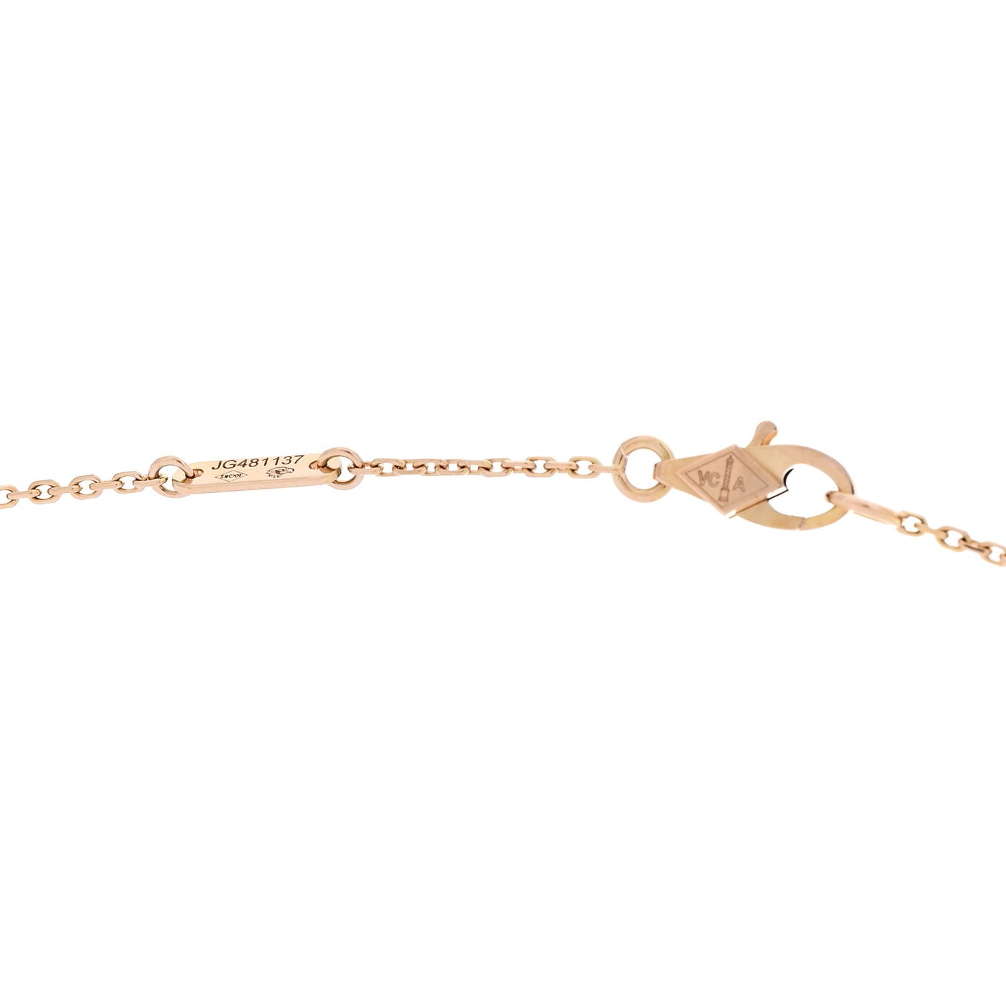 18K Rose Gold Carnelian Sweet Alhambra Pendant Necklace