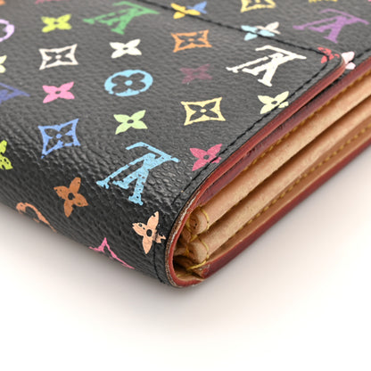 Louis Vuitton Monogram Multicolor Sarah Wallet Black 10 of 14