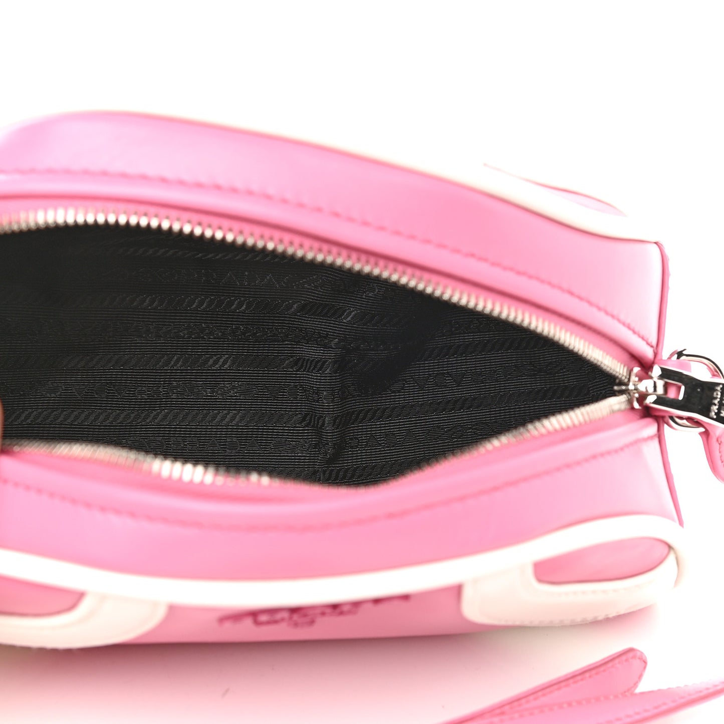 Soft Calfskin Bowling Crossbody Bag Begonia White