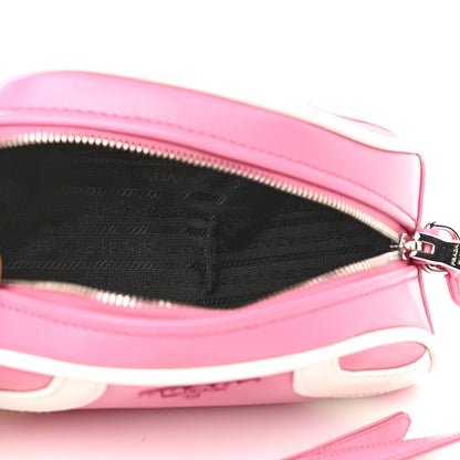Prada Soft Calfskin Bowling Crossbody Bag Begonia White 5 of 9