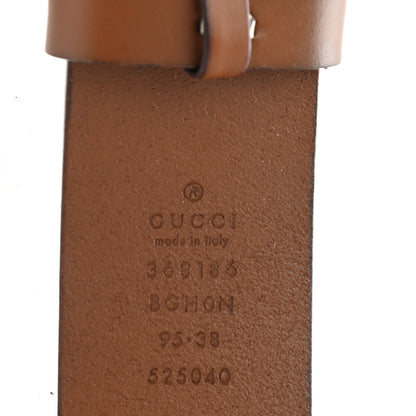 Gucci Selleria Calfskin Nickel Interlocking G 37mm Belt 95 38 Cuir 5 of 5