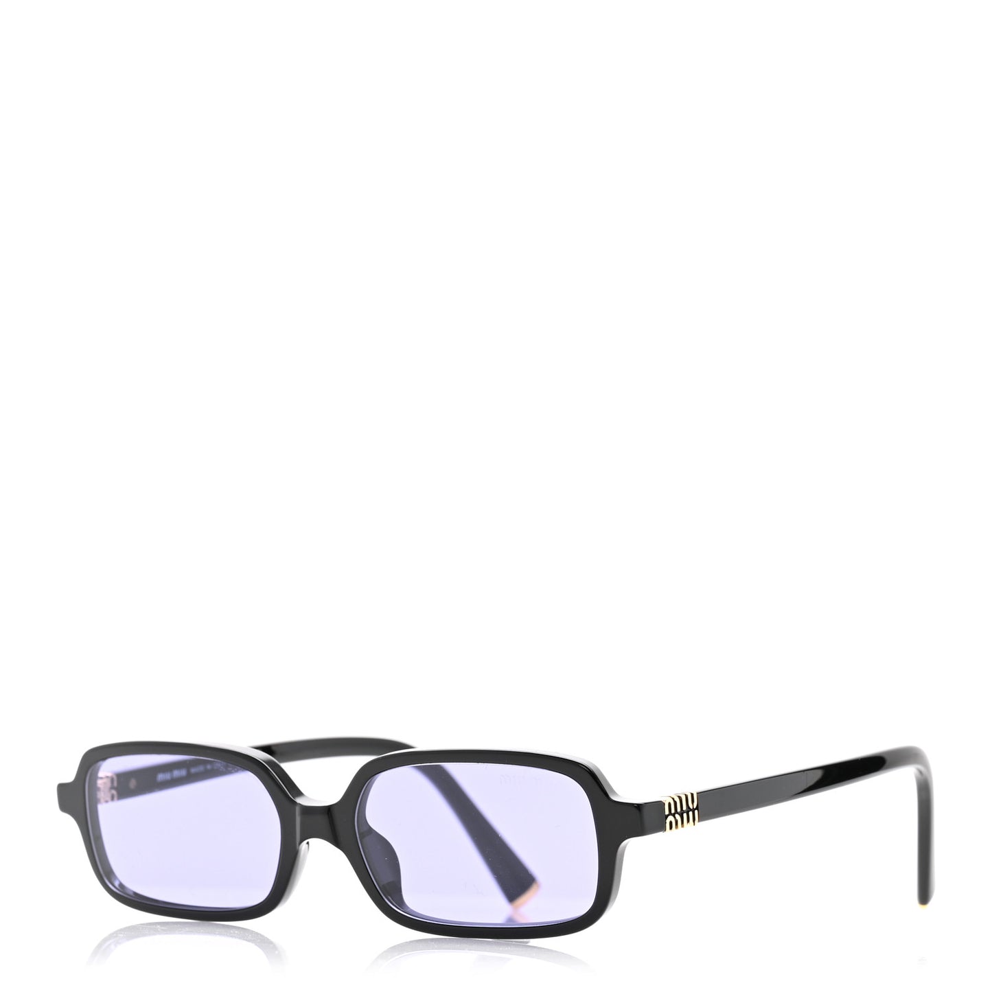 Acetate Rectangle Regard Sunglasses SMU11Z Black