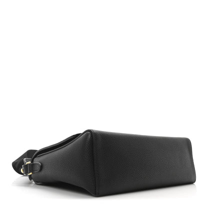 Burberry Grainy Calfskin Vintage Check Note Crossbody Bag Black 4 of 9