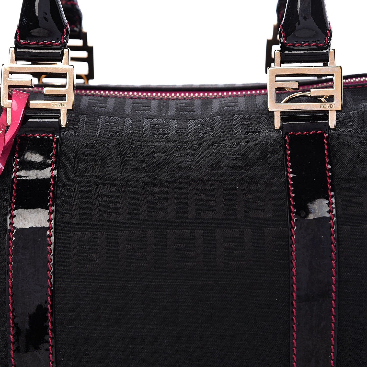 Fendi Zucchino Forever Boston Black Pink 8 of 11