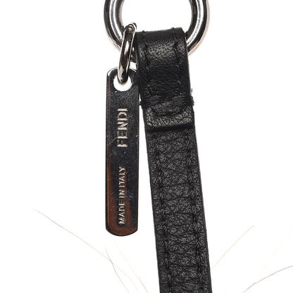 Fendi Rabbit Mink Fox Fur Dragoo Monster Bag Bug Charm Black 5 of 5