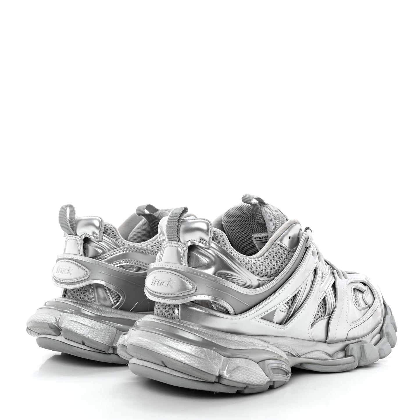 Mesh Nylon Mens Track Sneakers 40 Silver