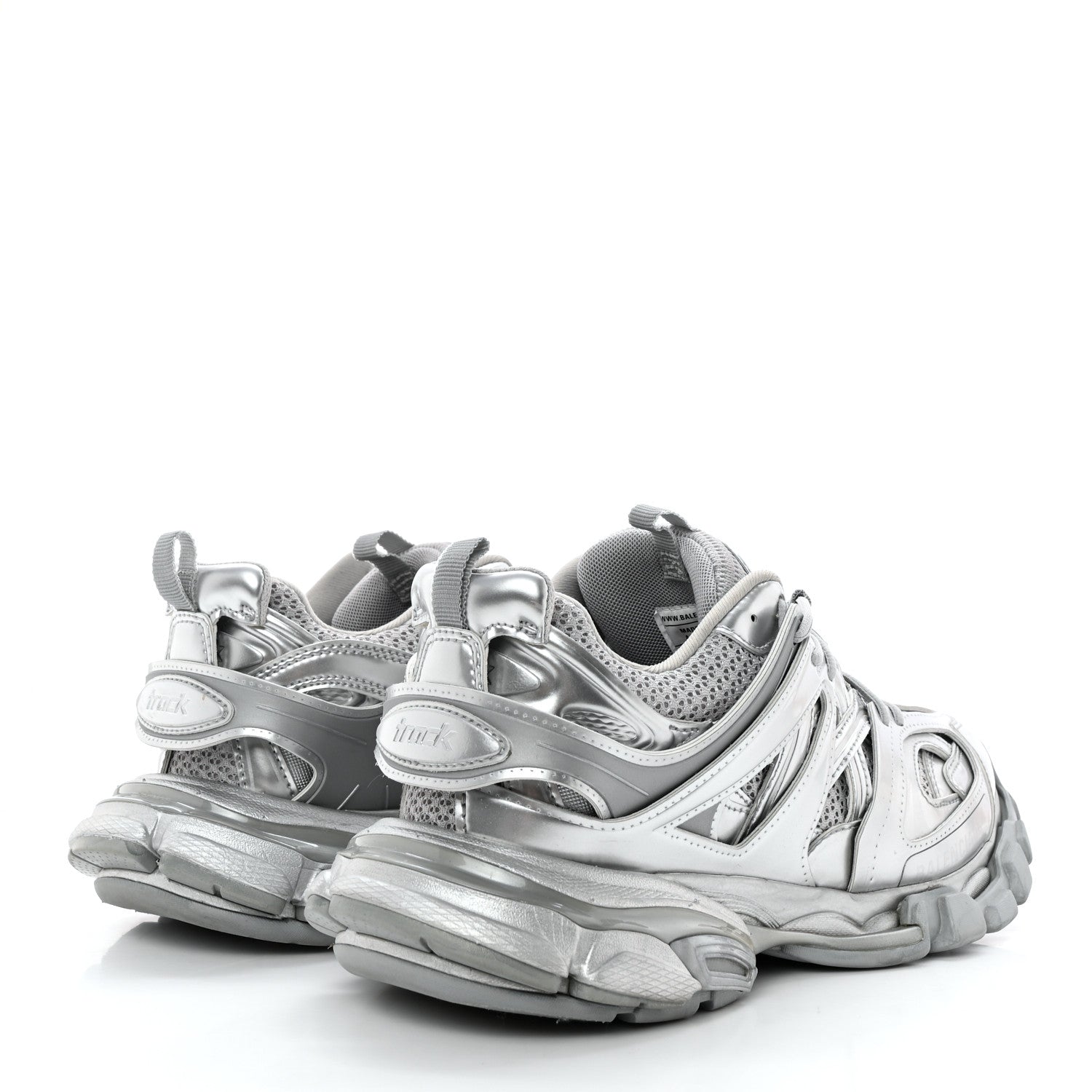 Balenciaga Mesh Nylon Mens Track Sneakers 40 Silver 4 of 13