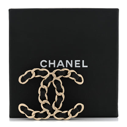Chanel Lambskin CC Chain Brooch Black Gold Multicolor 5 of 5