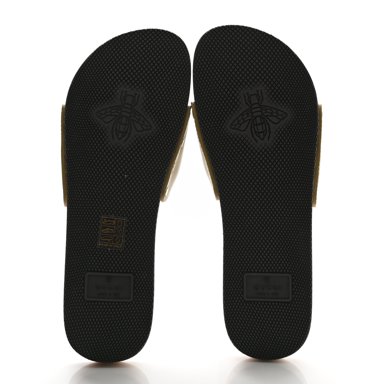 Gucci Calfskin Interlocking G Slide Sandals 39 Diagonal Beige 4 of 9