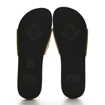 Gucci Calfskin Interlocking G Slide Sandals 39 Diagonal Beige 4 of 9