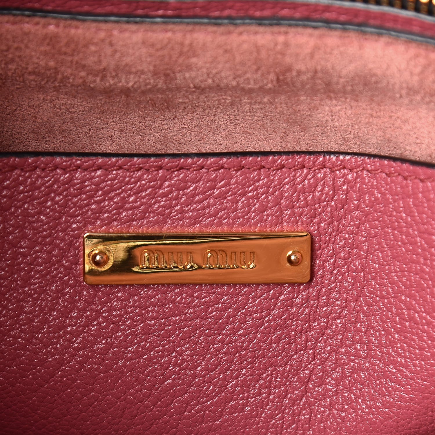 Miu Miu Goatskin Madras Tote Peonia 6 of 12