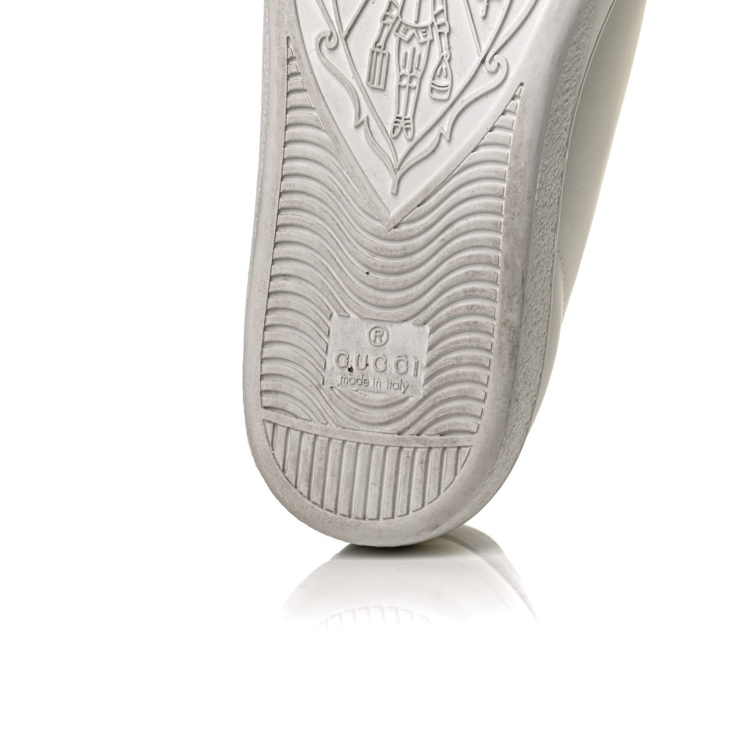 Calfskin Interlocking G Perforated Womens Ace Sneakers 39 White Grey Sky