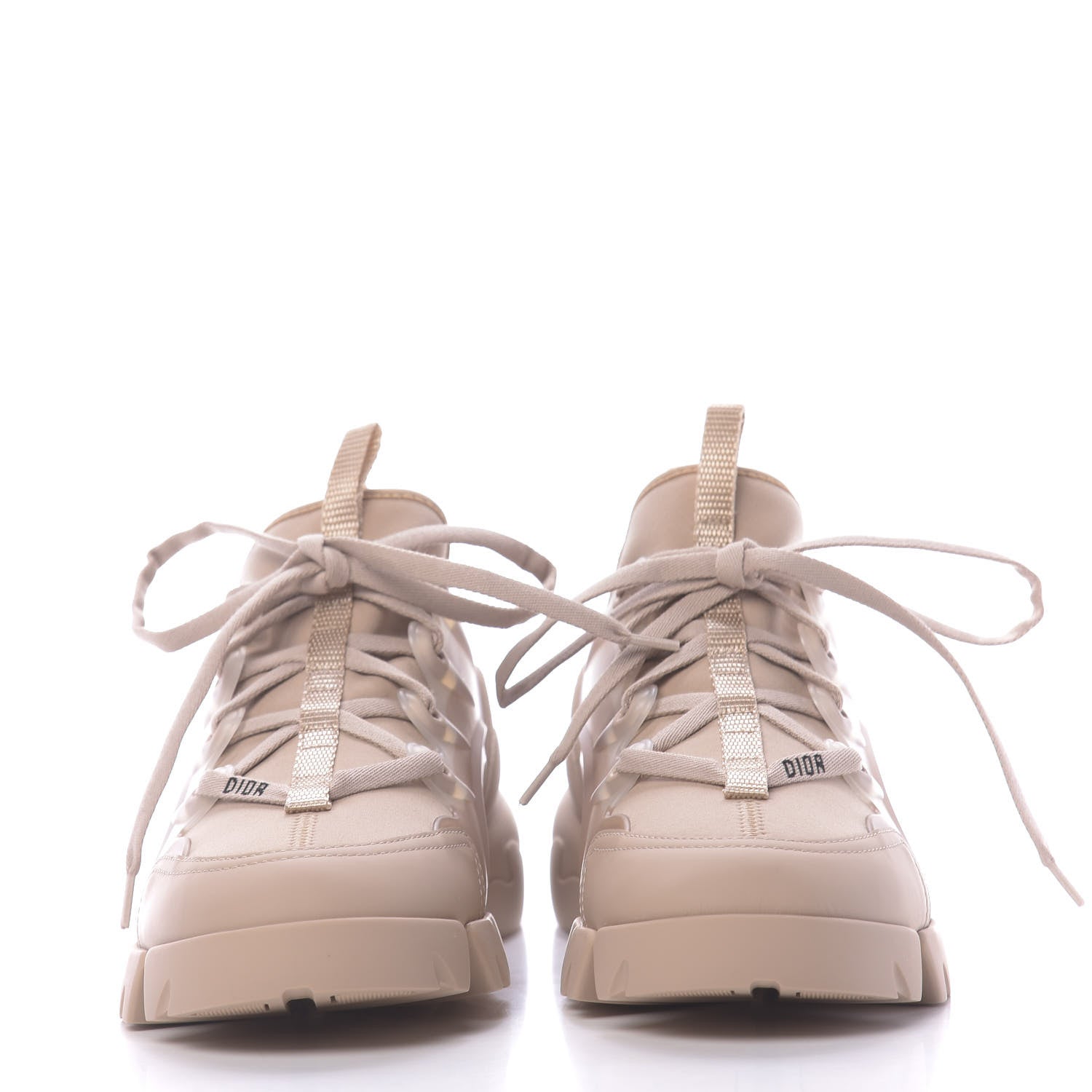 Christian Dior Neoprene Rubber Womens D-Connect Sneakers 37 Nude 2 of 11