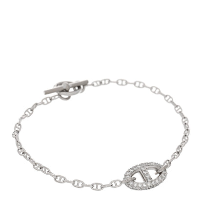 Hermes 18K White Gold Diamond Farandole Bracelet SH 1 of 4