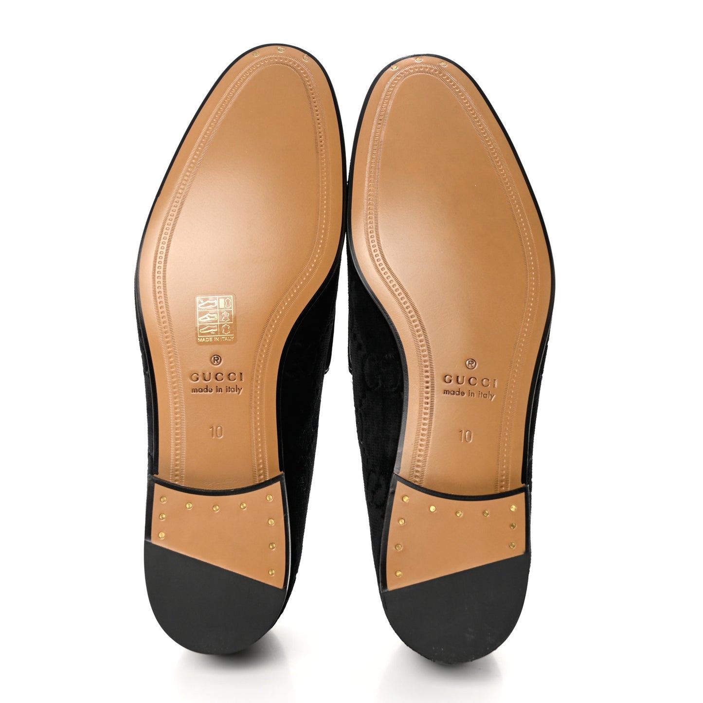 Velvet GG Monogram Horsebit Mens Jordaan Loafers 10 Black