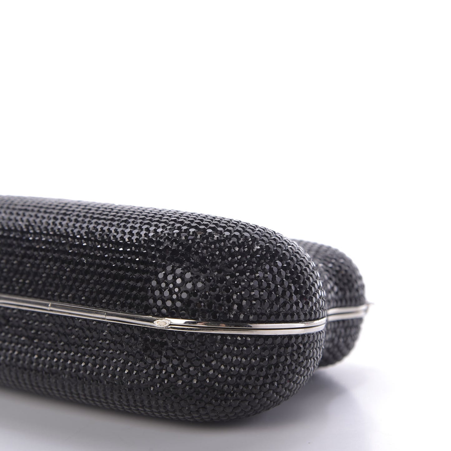 Swarovski Crystal Minaudiere Clutch Black