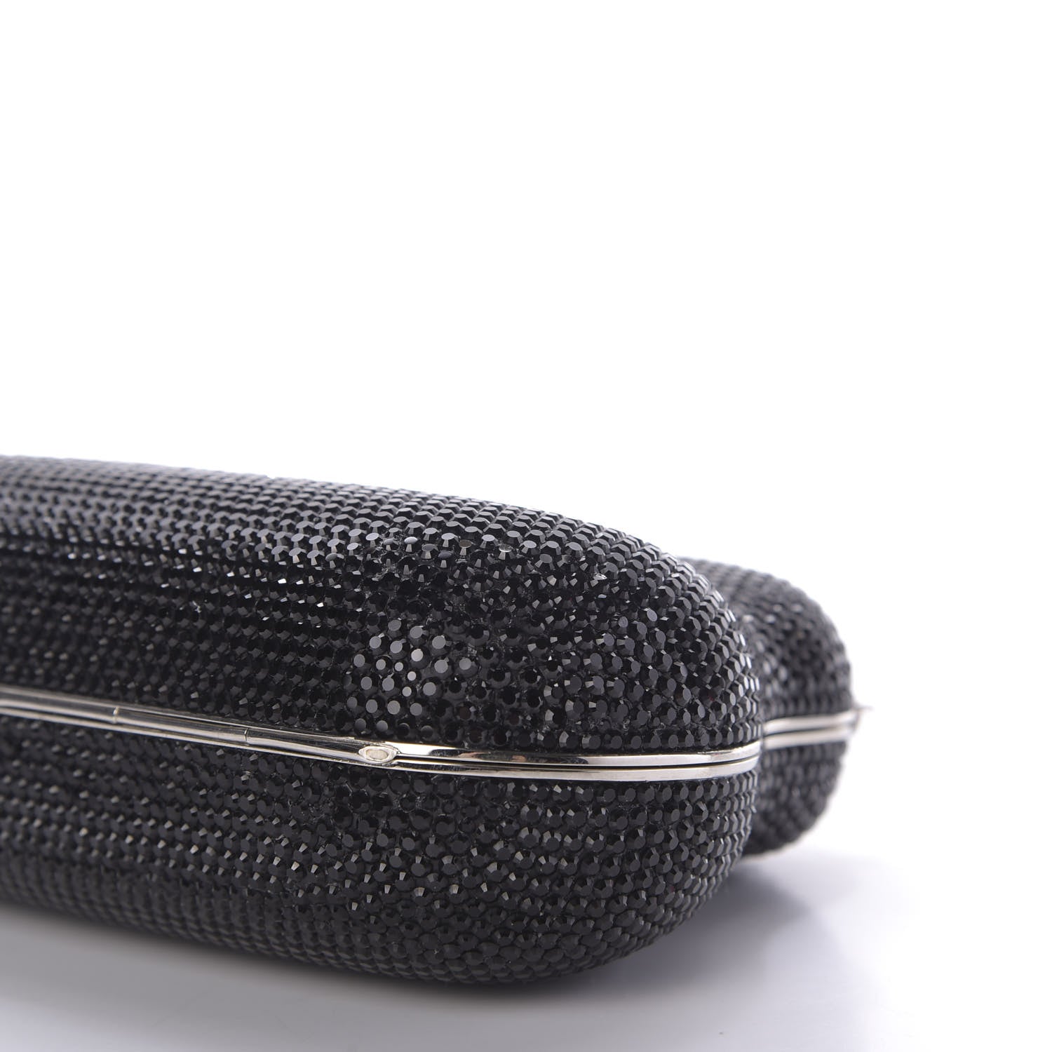 Judith Leiber Swarovski Crystal Minaudiere Clutch Black 8 of 10