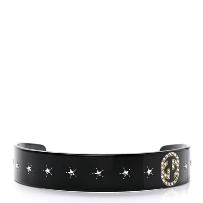 Gucci Resin Crystal Interlocking G Headband Black 3 of 6
