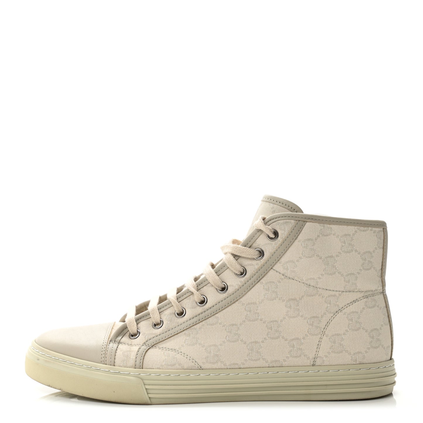 Monogram Mens High Top Sneakers 8 Mystic White