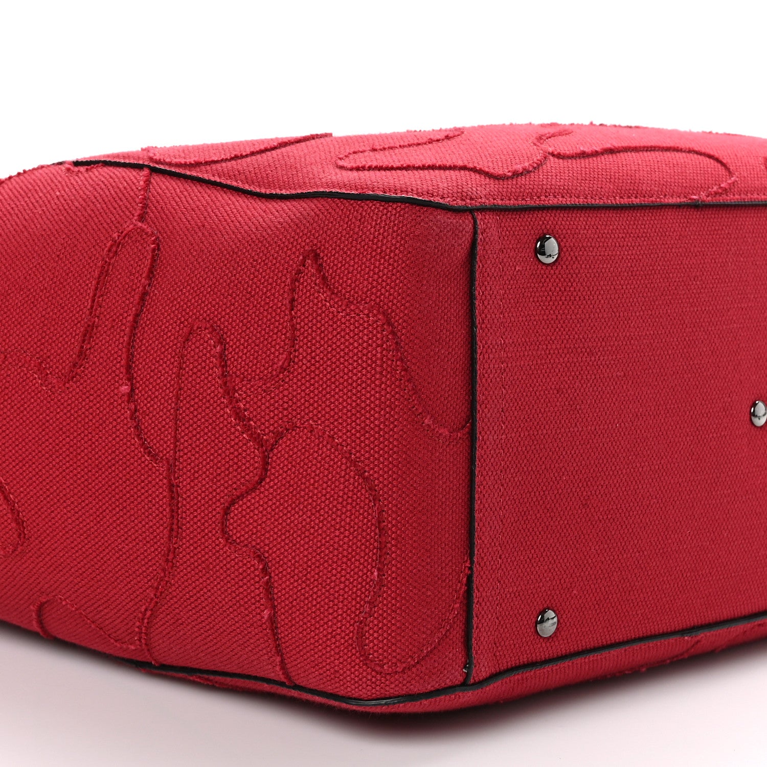 Valentino Garavani Canvas Atelier 07 Camouflage Edition Medium Tote Bag Red 9 of 10