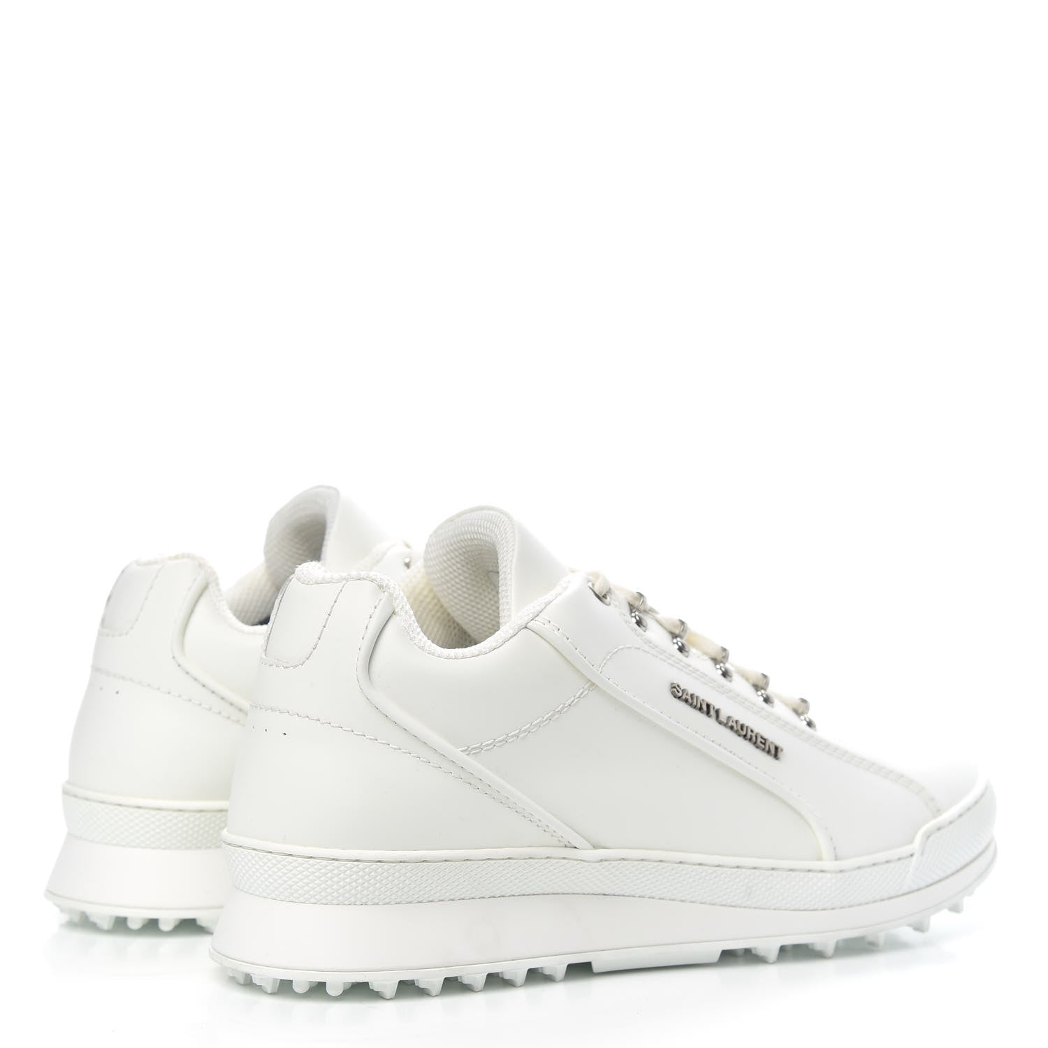 Saint Laurent Calfskin Jump Low Top Sneakers 41 Optic White 4 of 8