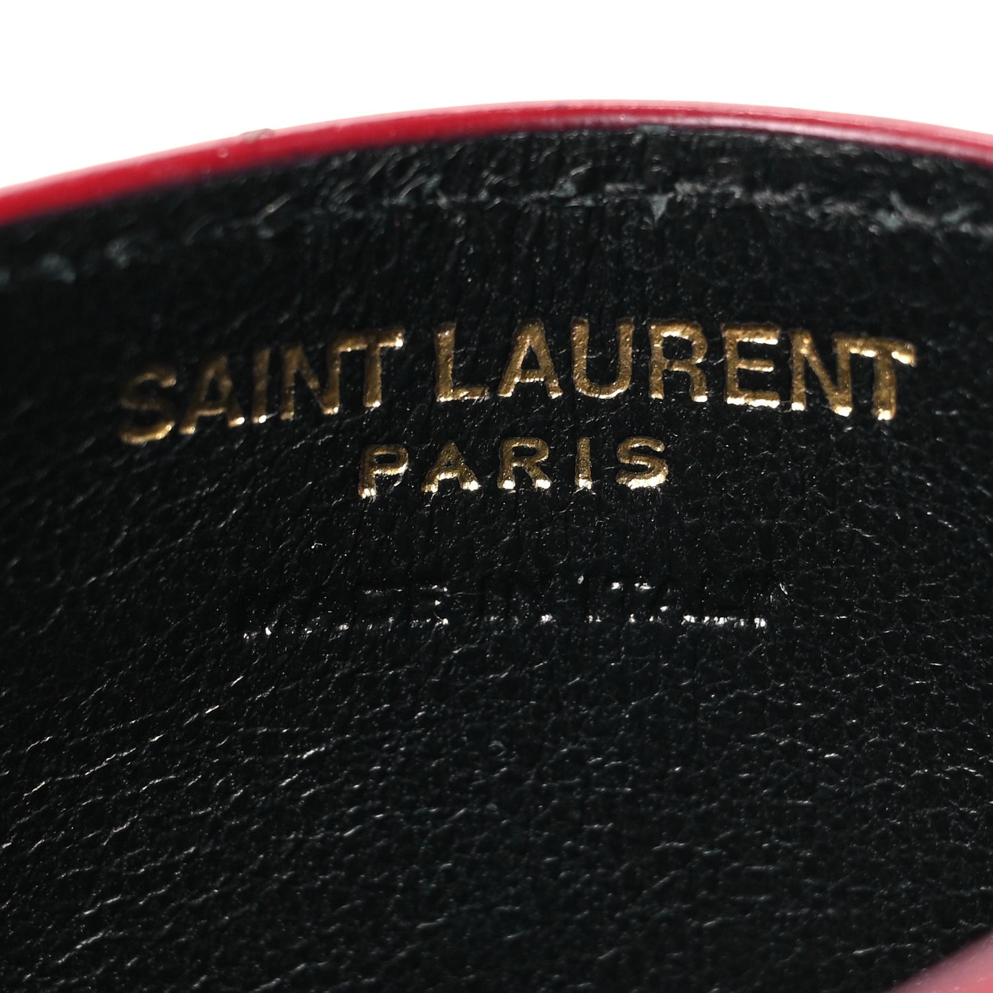 Grain De Poudre Matelasse Chevron Monogram Credit Card Case Rouge Eros