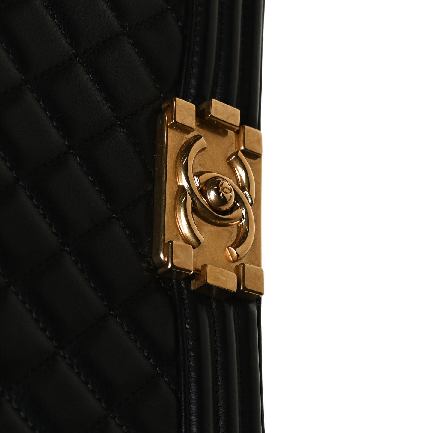Calfskin Quilted New Medium Boy Flap Black