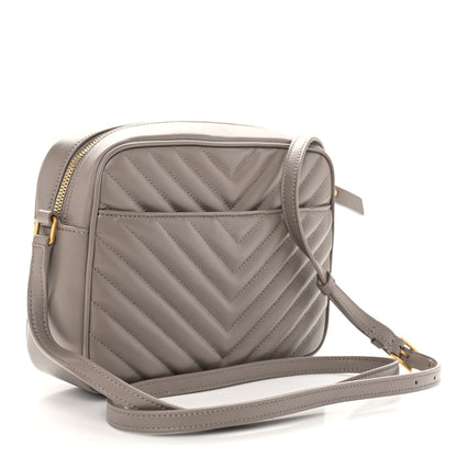 Saint Laurent Calfskin Matelasse Monogram Lou Camera Bag Greyish Brown 3 of 9
