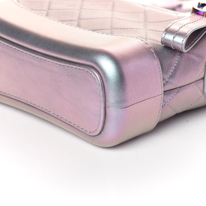 Chanel Iridescent Lambskin Calfskin Quilted Small Gabrielle Hobo Light Purple 10 of 11