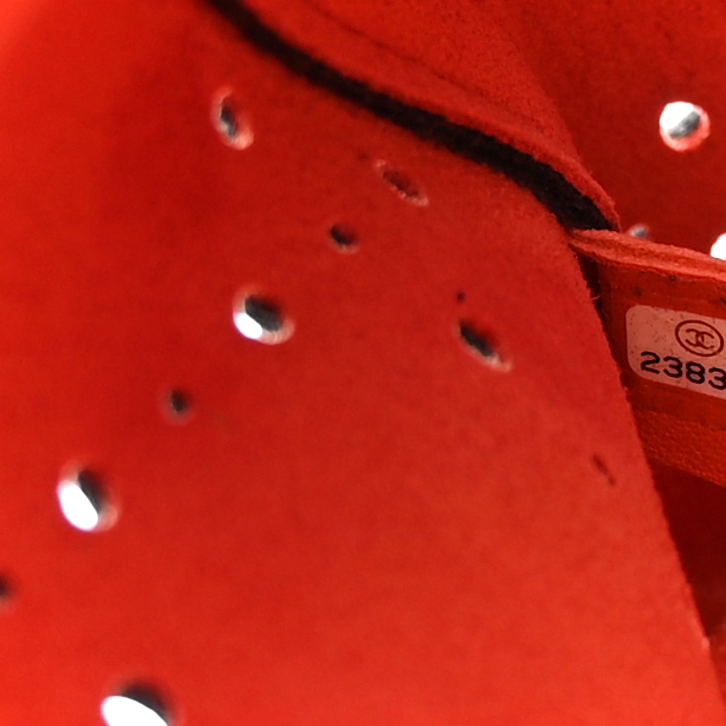 Perforated Grained Calfskin Small Shopping Tote Black