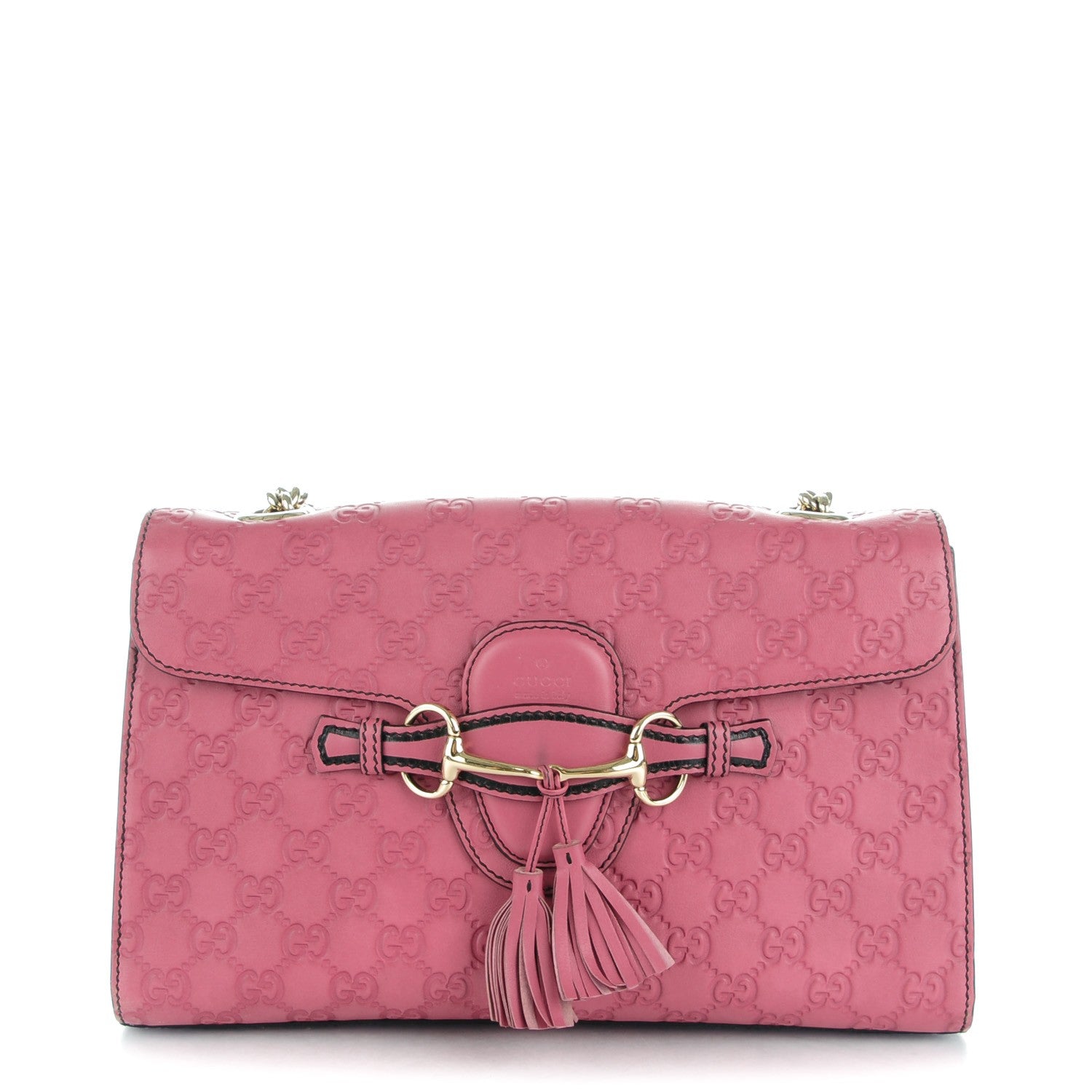 Gucci Guccissima Medium Emily Chain Shoulder Bag Peonia Flower 1 of 7