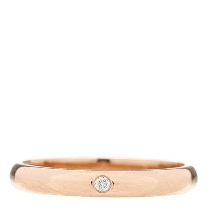 Cartier 18K Pink Gold Diamond 2.6mm 1895 Wedding Band Ring 48 4.5 1 of 6