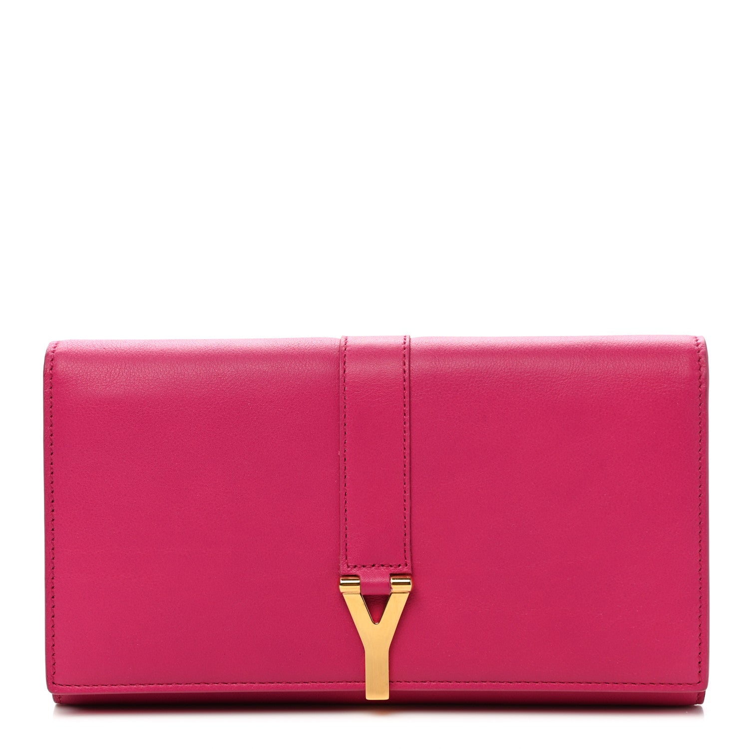 Saint Laurent Calfskin Classic Y Ligne Wallet Fuchsia 1 of 10