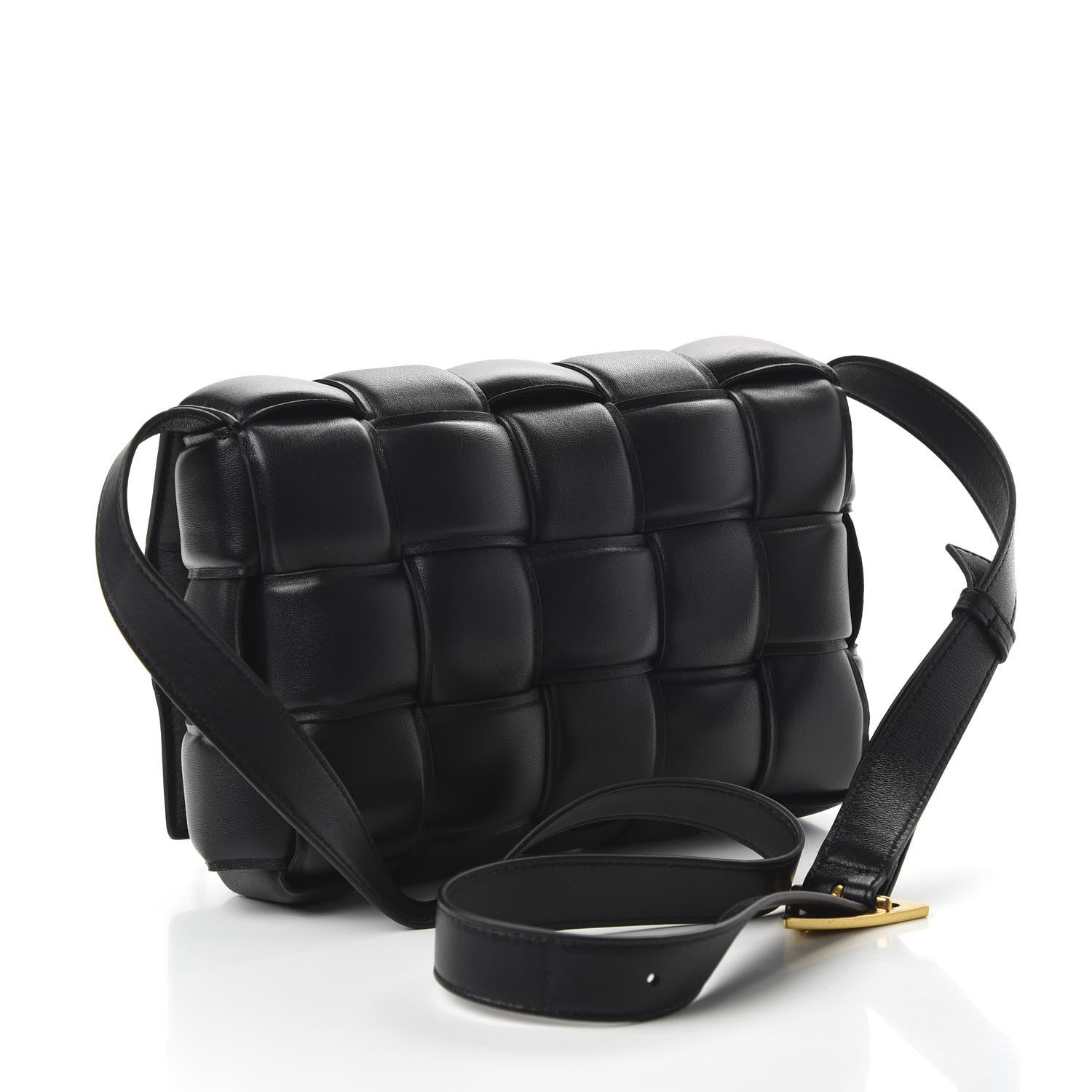 Bottega Veneta Nappa Maxi Intreccio Padded Cassette Crossbody Bag Black 3 of 9