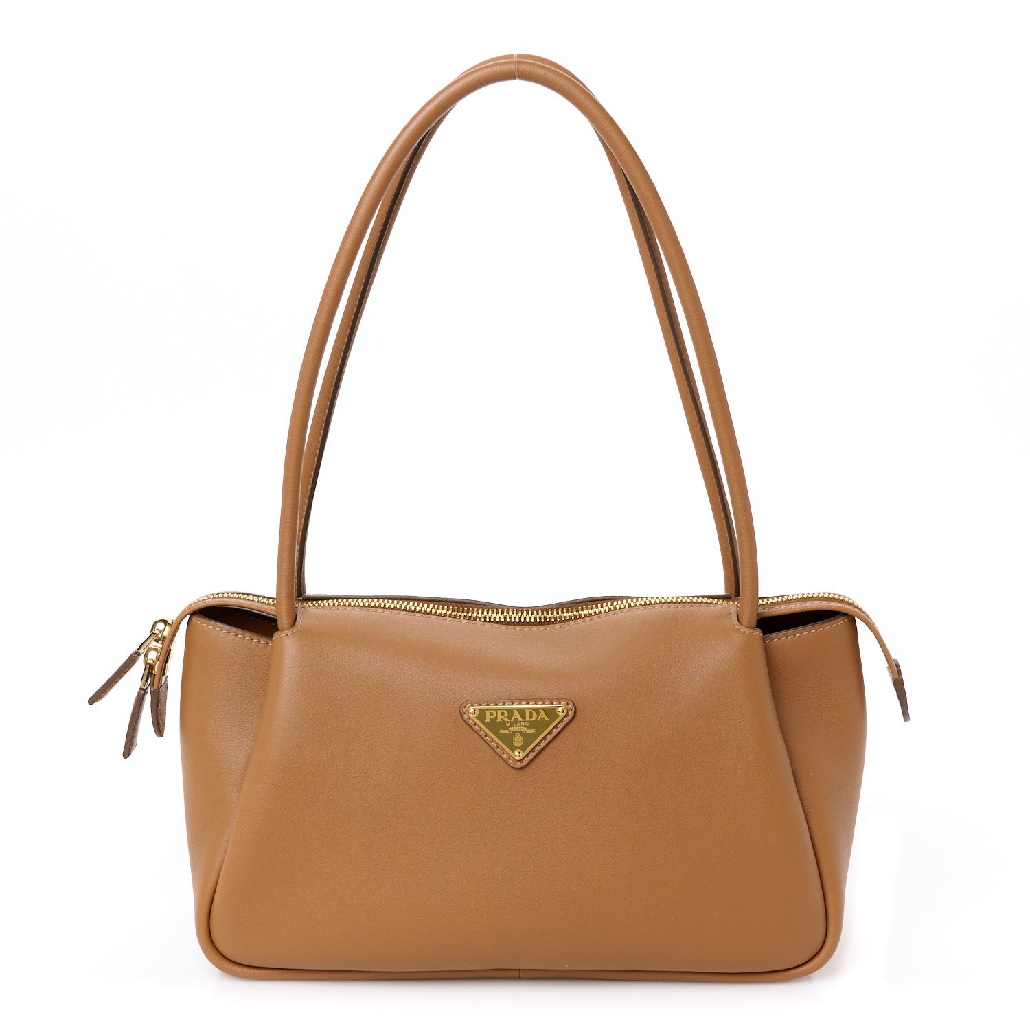 Prada Soft Calfskin Medium Darling Shoulder Bag Caramel 1 of 9