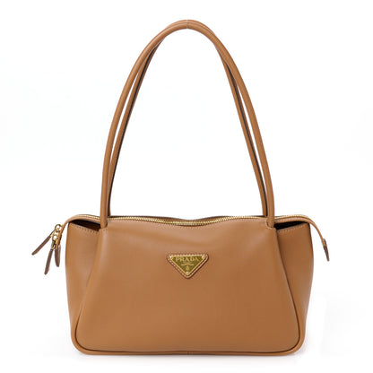 Prada Soft Calfskin Medium Darling Shoulder Bag Caramel 1 of 9