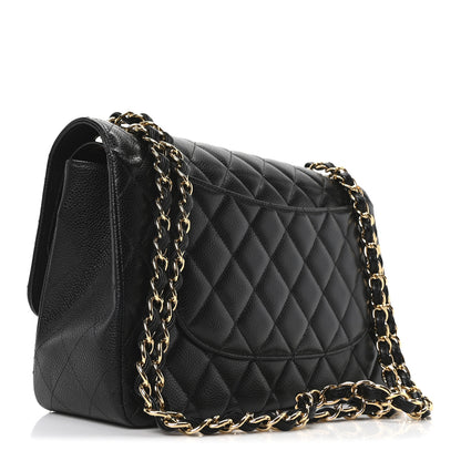 Chanel Caviar Quilted Jumbo Double Flap Black 3 of 10