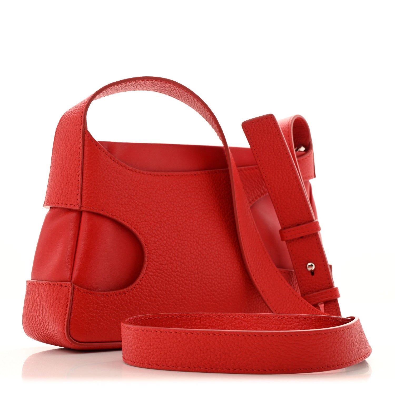 Salvatore Ferragamo Calfskin Cut Out Crossbody Red 3 of 12