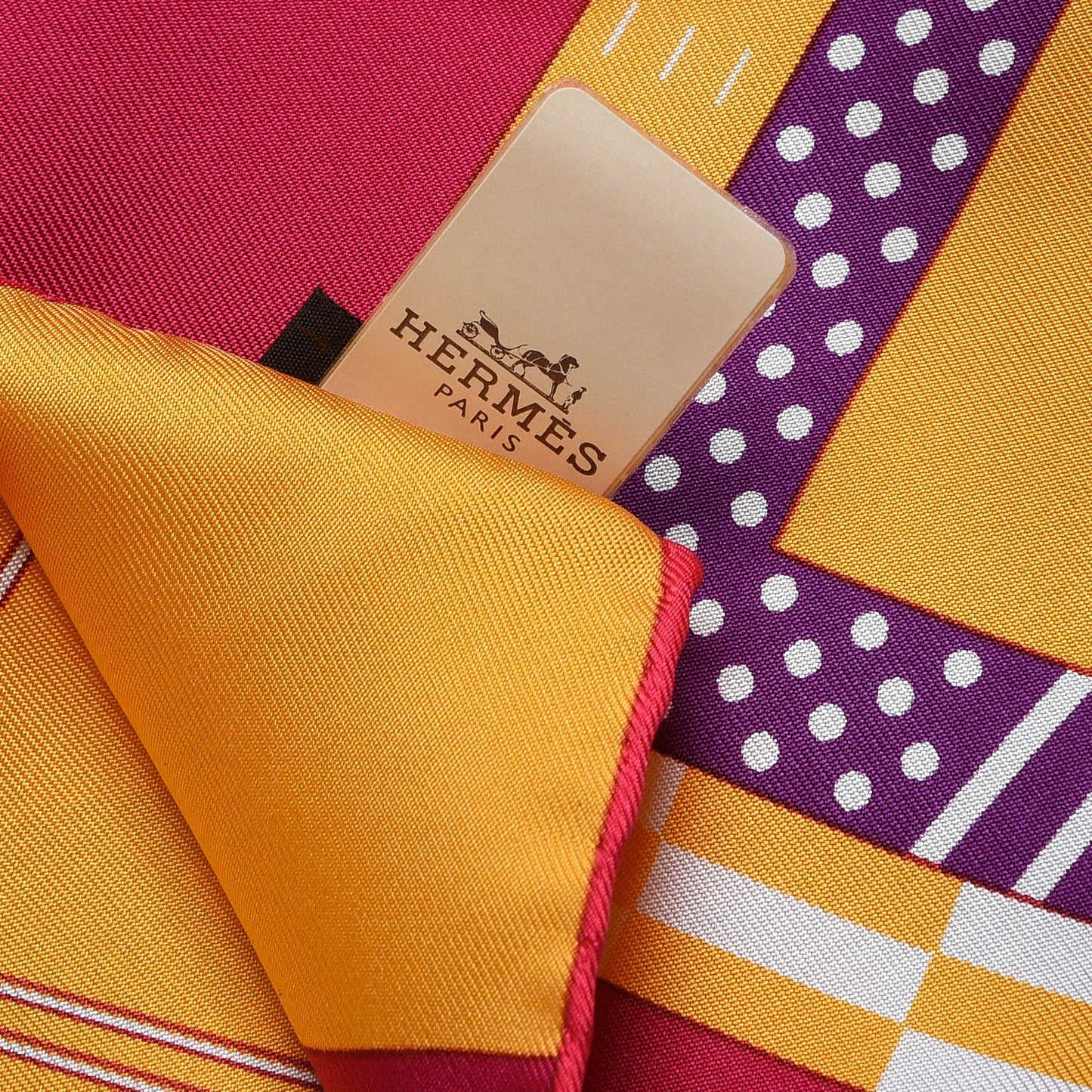 Silk Cheval De Courses Scarf 90 Rose Vif Sapphire Chaudron