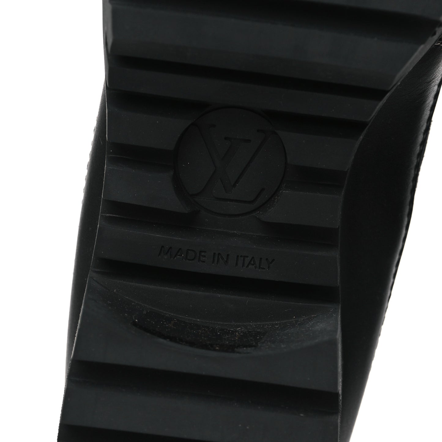 Velvet Calfskin Monogram Laureate Platform Desert Boots 41 Black White