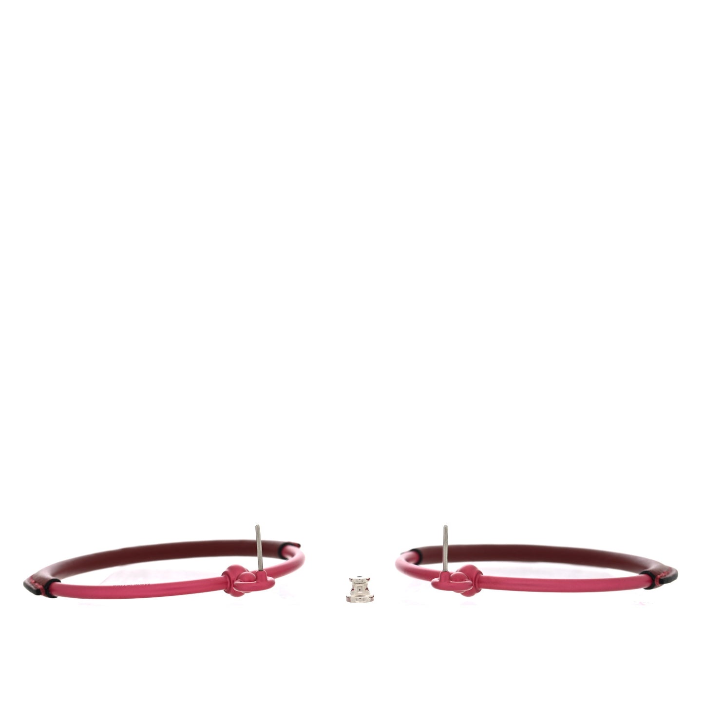 Aluminum Sunset Swift Loop Earrings GM Rose Couture Rouge H